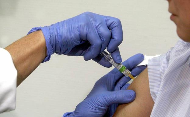 Un enfermero pone una vacuna contra la gripe./Ical