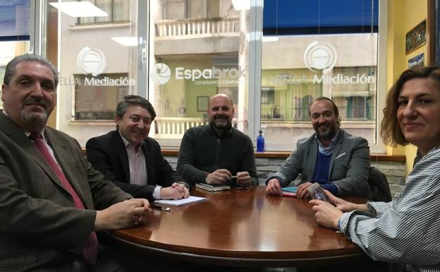 Imagen de la reunión entre USE Bierzo y representantes del CEL./