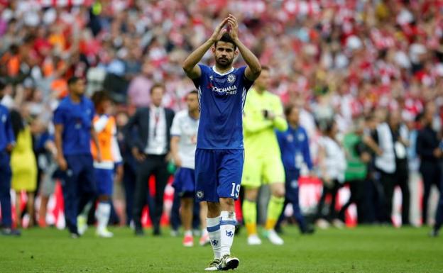 Diego Costa, con la camiseta del Chelsea.