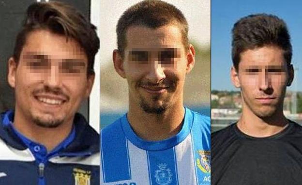 Los tres jugadores de la Arandina. /