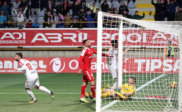 Momento del gol./Peio García