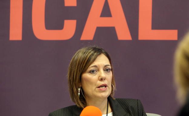 La consejera de Agricultura y portavoz de la Junta, Milagros Marcos, participa en un desayuno informativo de la Agencia Ical. /Rubén Cacho