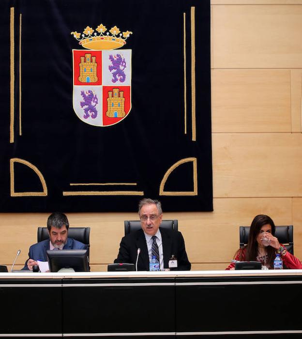 José Antonio Trujillo del Valle, coordinador de Intermoney en la redacción del informe de creación del grupo de cajas de ahorros de Castilla y León, interviene en la Comisión de Investigación de las Cortes. /Miriam Chacón