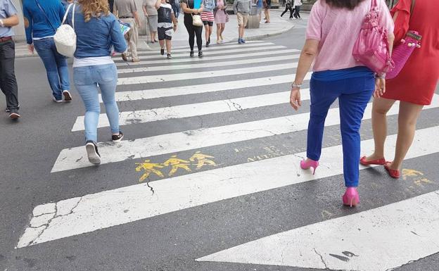 Paso de cebra en la capital leonesa./