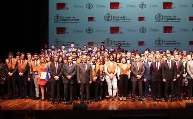 La Escuela de Ingeniería Industrial, Informático y Aeronáutica graduó el pasado curso 350 alumnos
