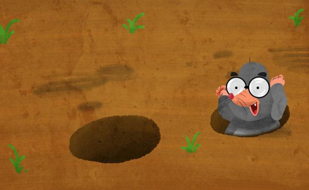 El topo, en dibujos animados. /