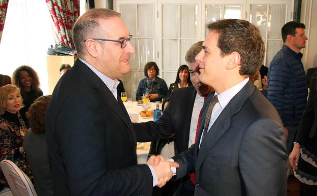 Albert Rivera, momentos antes del acto. /Peio García