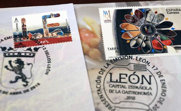 Sello conmemorativo de León con la imagen de la Catedral de Burgos. /leonoticias
