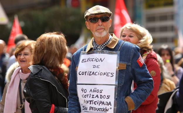 Protesta por una pensión digna. 