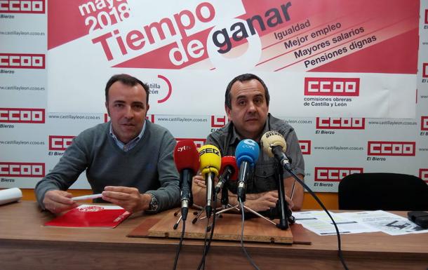 UGT y CCOO 'calientan' el 1º de Mayo y animan a los bercianos a salir a la calle «a defender los derechos perdidos»