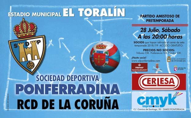 La Ponferradina disputa ante el RC Deportivo su segundo amistoso en El Toralín