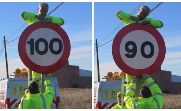 115 señales pasan de 100 a 90 kilómetros por hora en León, una medida que «no es un capricho»