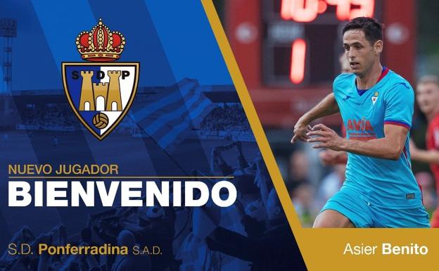 Asier Benito suma sus fuerzas al ataque de la SD Ponferradina