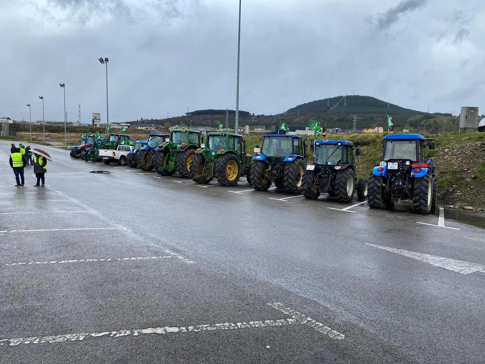 Tractorada de los agricultores bercianos en Ponferrada