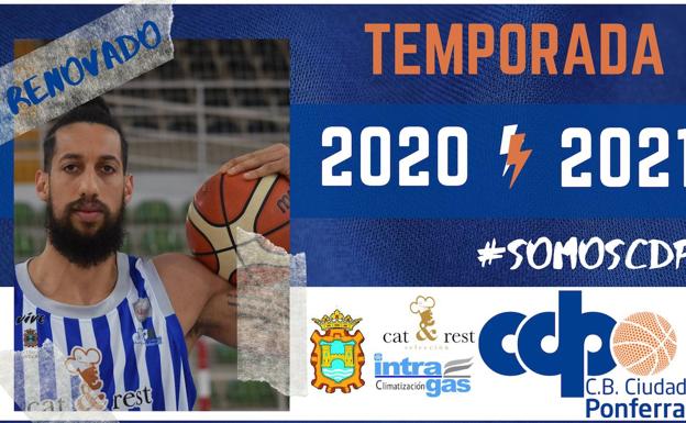 Diego Soárez, primer jugador renovado del Club Baloncesto Ciudad de Ponferrada