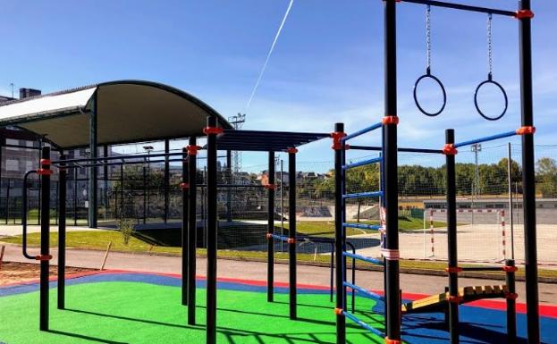 Bembibre abre un parque de 'street workout' en las instalaciones deportivas de El Barco