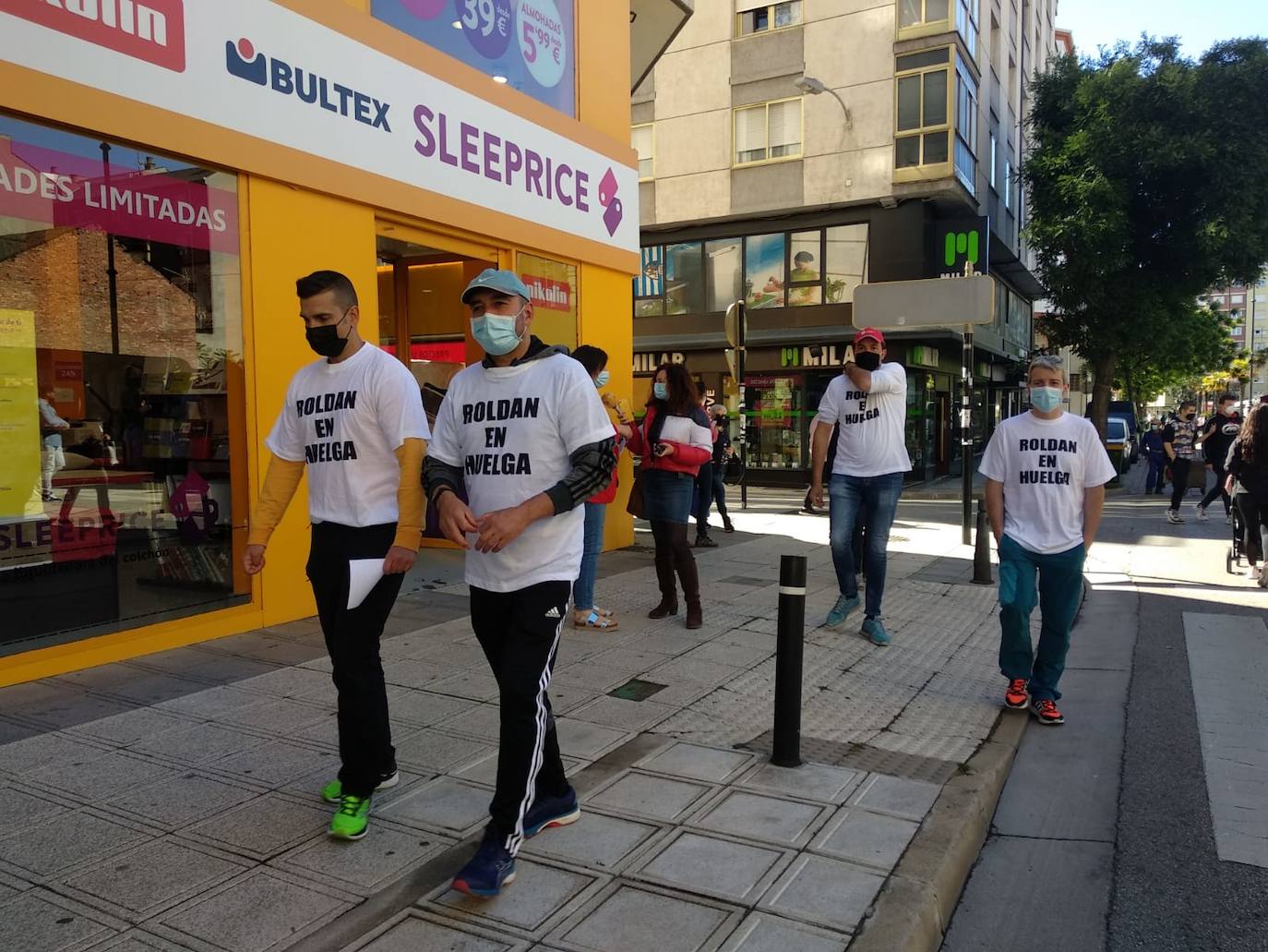 Marcha reivindicativa de los trabajadores de Aceros Roldán en Ponferrada