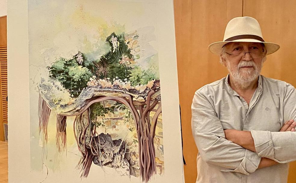 Ponferrada despide a Fernando Fueyo, el pintor que hizo inmortal a su glicinia centenaria