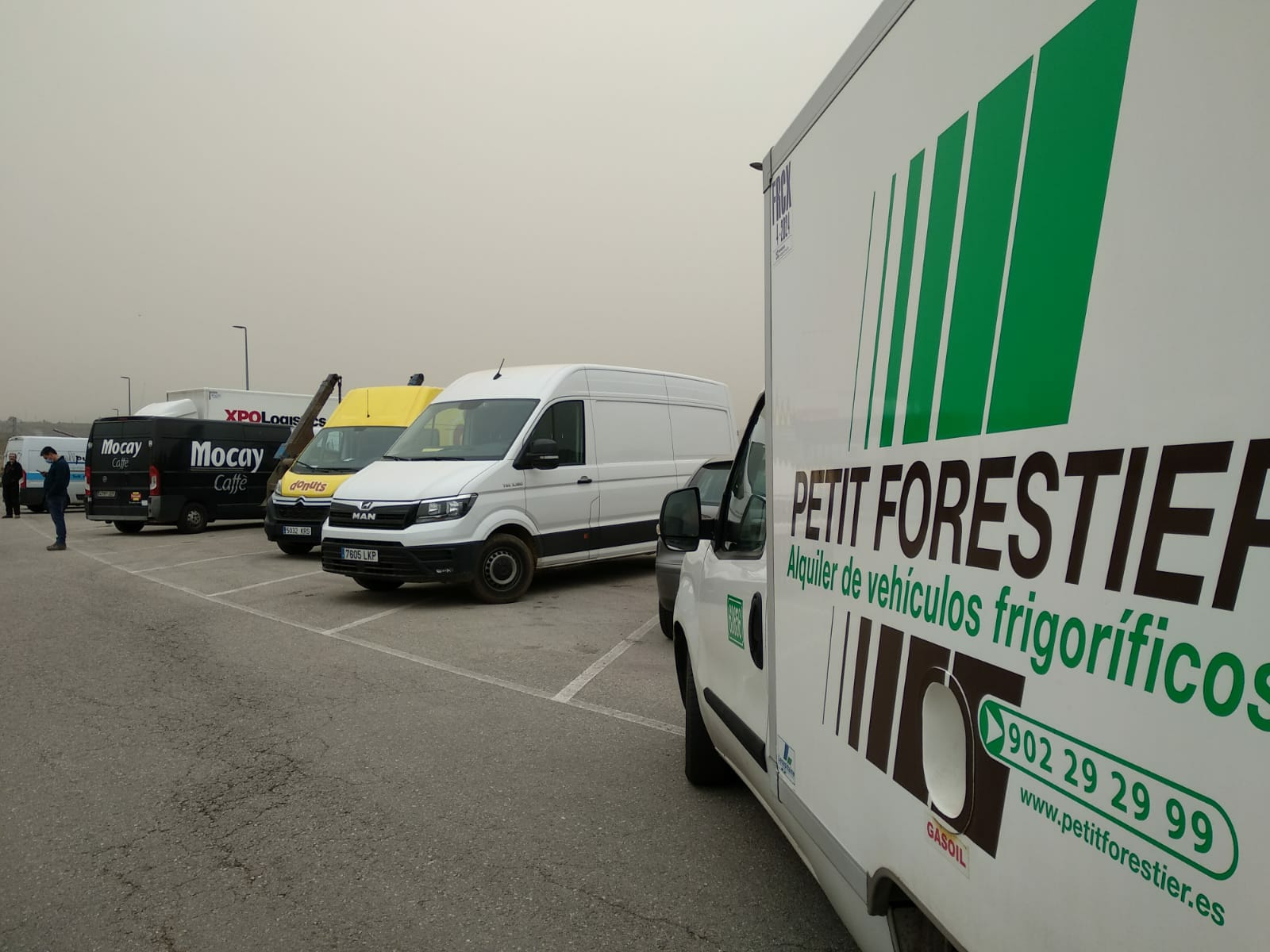 Piquete de los transportistas del Bierzo en Ponferrada