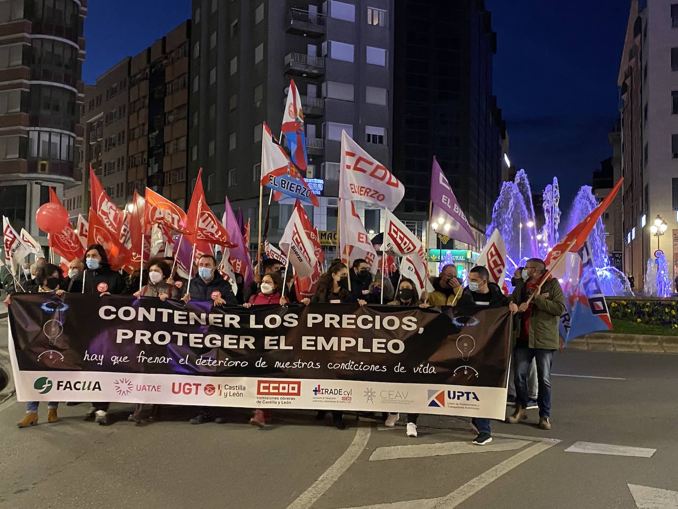 Manifestación en Ponferrada contra la subida de precios