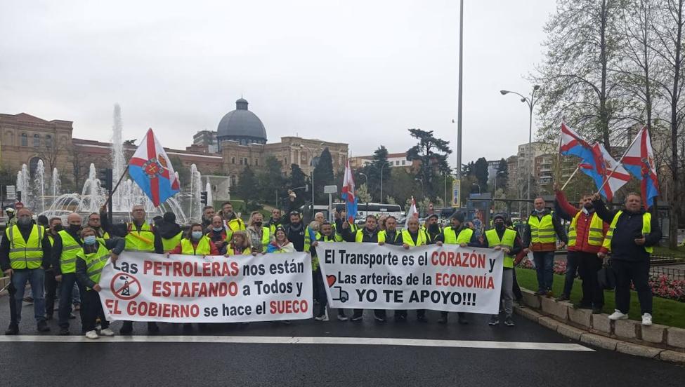 Los transportistas bercianos se manifiestan en Madrid