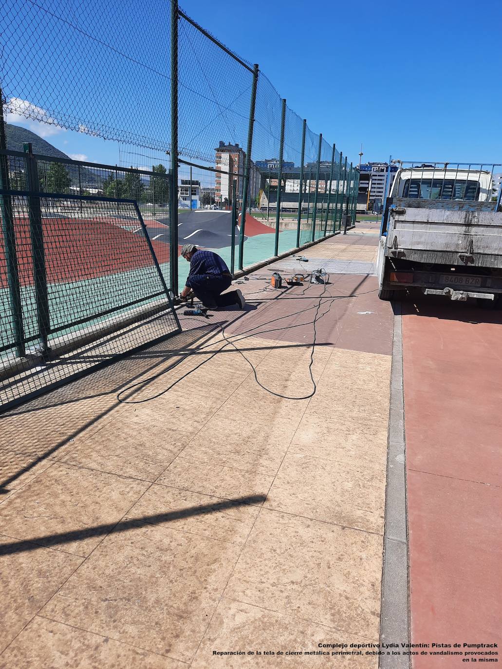 Obras de reparación en Ponferrada