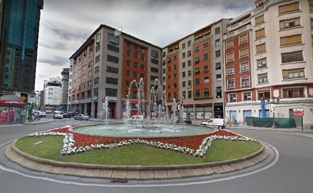 Plaza Lazúrtegui, en el centro de Ponferrada.