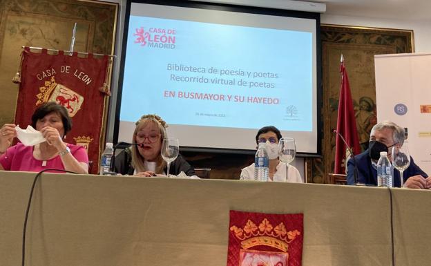 La Casa de León en Madrid acoge la presentación del proyecto de la biblioteca de poesía y poetas en Busmayor./