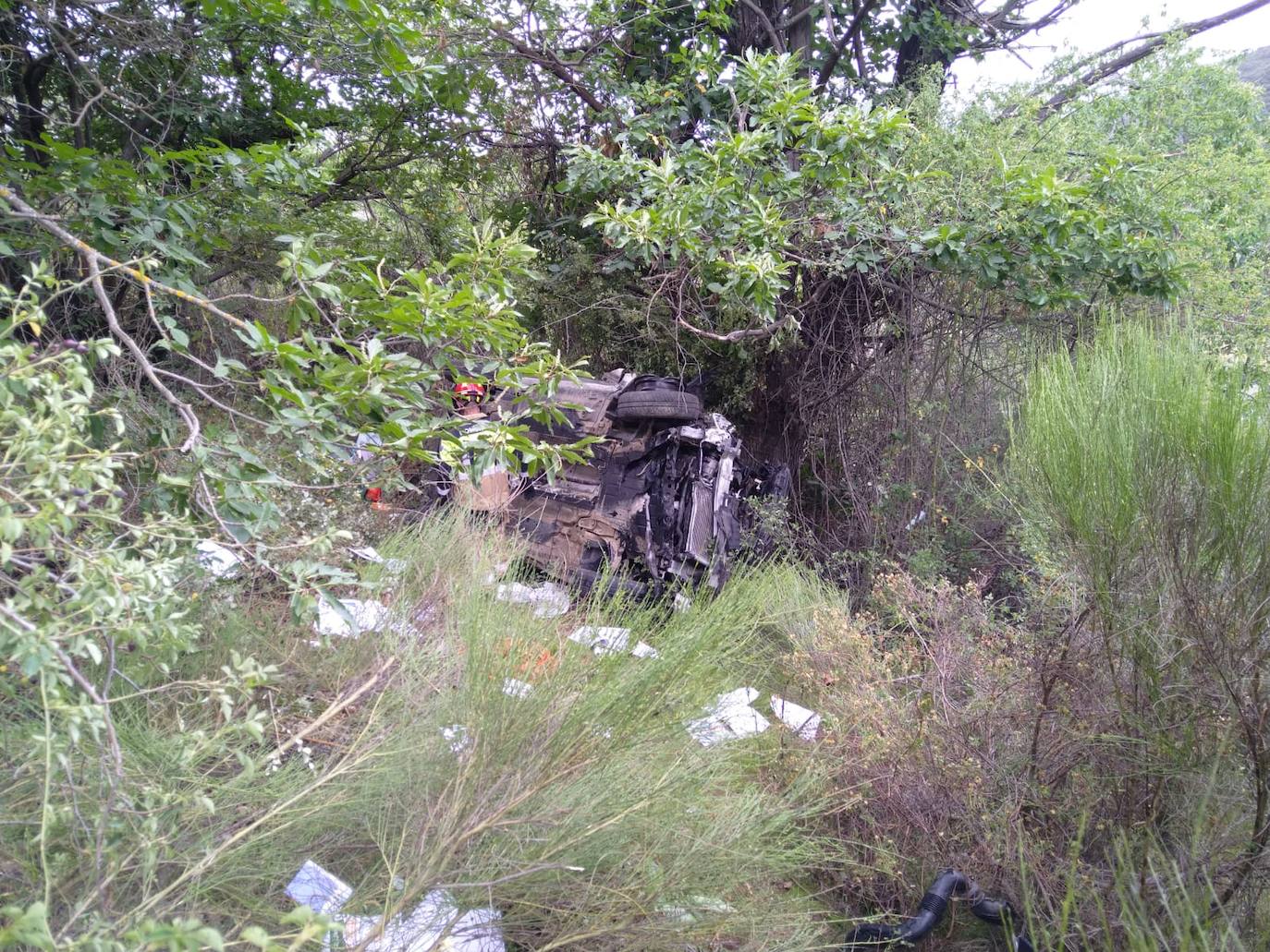 Accidente en la N-120 a la altura de Paradela