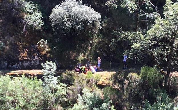 Rescatan con helicóptero a una mujer lesionada cuando hacía una ruta de senderismo en Las Médulas