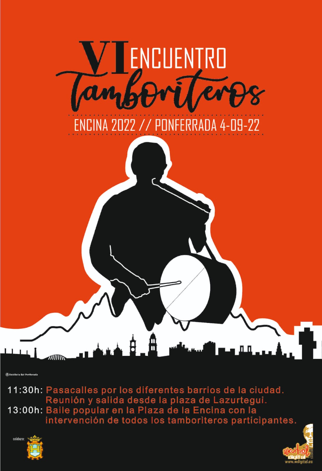 Ponferrada acoge el domingo el VI Encuentro de Tamboriteros de las fiestas de La Encina