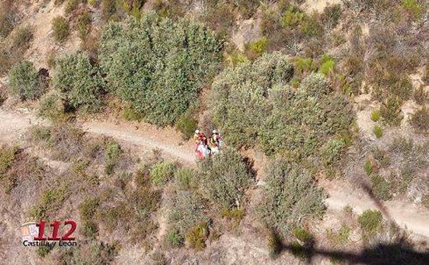 Socorrido un varón de 75 años en un tramo del Camino de Santiago en Molinaseca