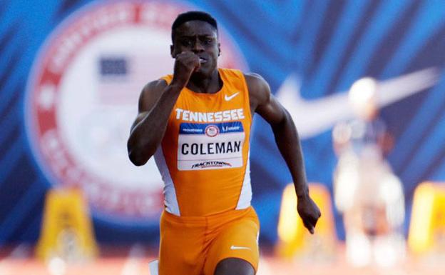 Coleman 'vuela' en la NCAA y amenaza la fiesta de Bolt