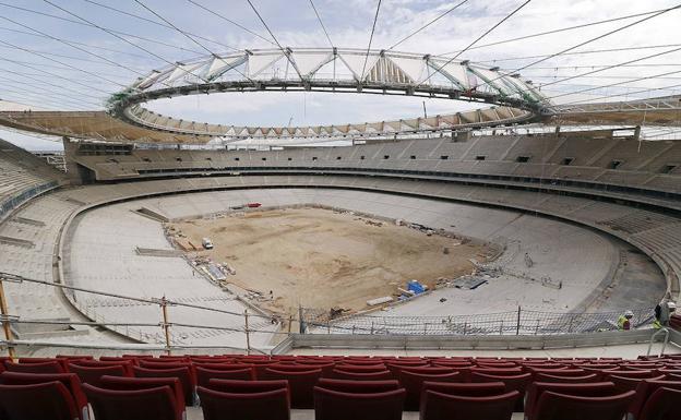 Hallan un obús de la guerra en el estadio Wanda Metropolitano