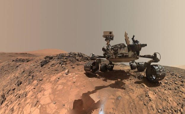 La NASA capta la escalada del Curiosity desde la órbita de Marte