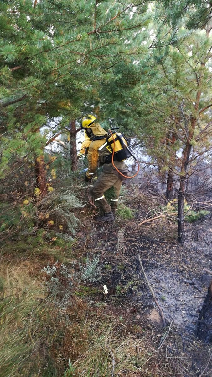 El incendio de Cabrillanes se reproduce en la tarde del domingo