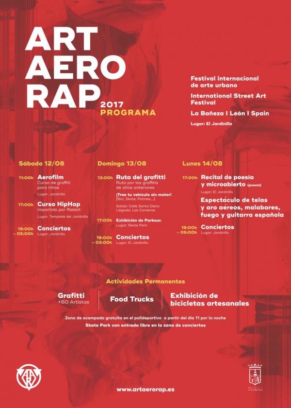 La Bañeza acoge del 12 al 14 de agosto el V Festival Internacional de Arte Urbano Art·Aero·Rap