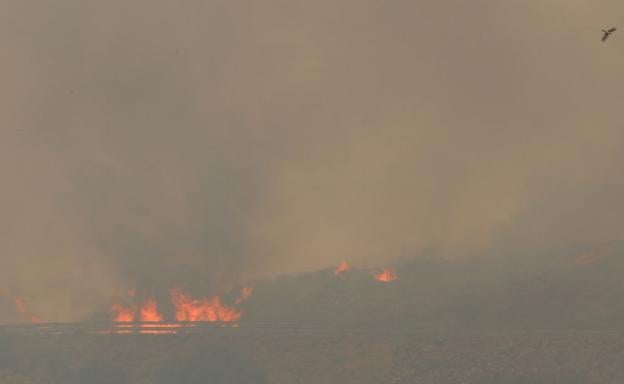 «Estamos cercados en Quintanilla, el fuego está en la carretera»