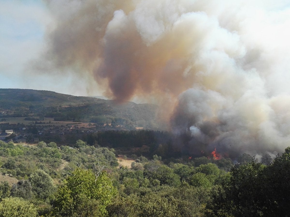 La Junta rebaja a nivel 0 el incendio forestal que puso en jaque a la localidad de San Miguel de Langre