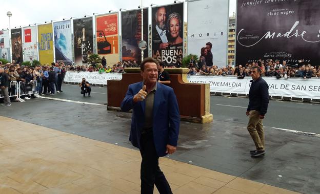 Arnold Schwarzenegger ya está en San Sebastián