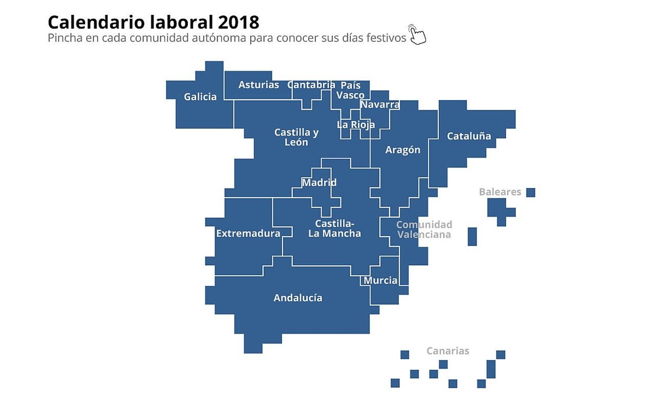 Calendario laboral 2018: todos los días festivos