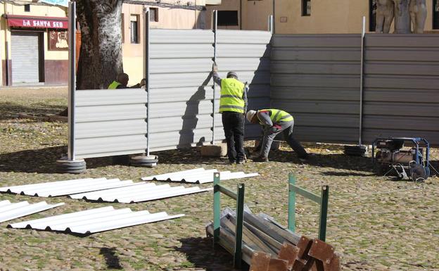La obra de la Plaza del Grano entra en 'fase terminal' con la gran cata central