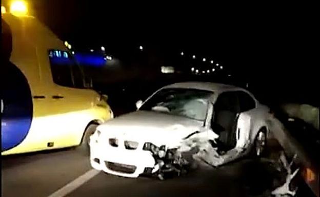 Un kamikaze provoca un accidente con seis heridos que corta la autovía A-66 en sentido León