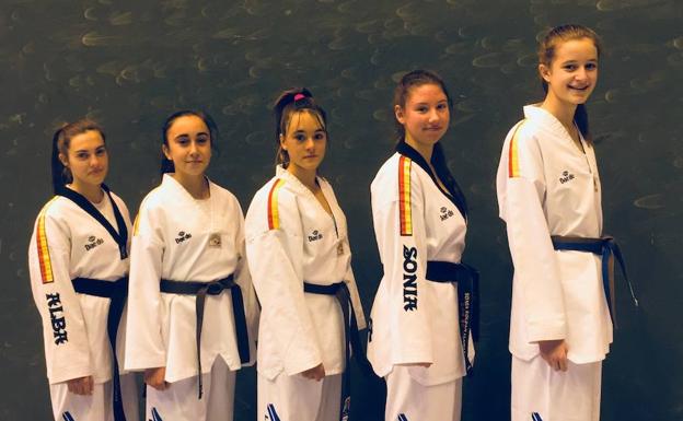 Cinco leonesas, en el Campeonato de España por clubes de taekwondo