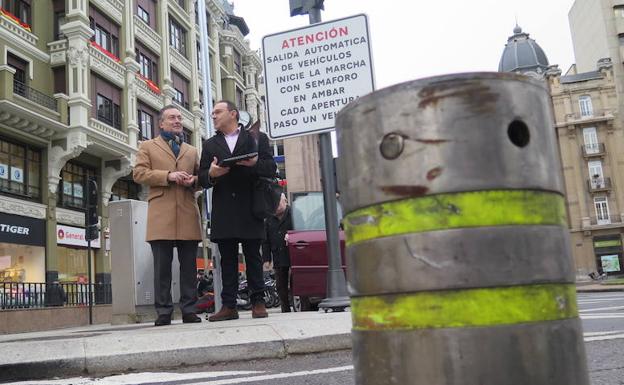 La primera cámara del sistema de acceso al casco histórico ya controla la Calle Ancha