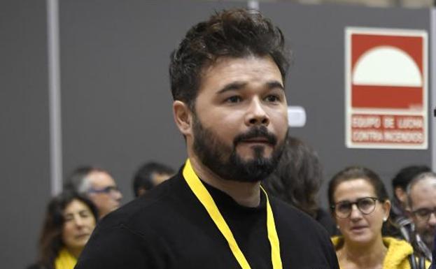 Rufián propone ceder un diputado a la CUP para que tenga grupo propio