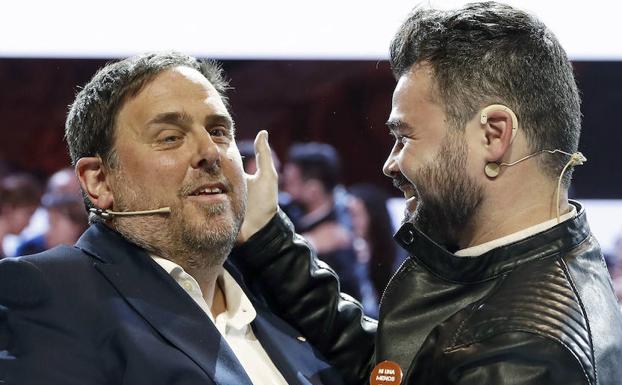 Rufián dice que Junqueras es el plan B si Puigdemont no puede volver