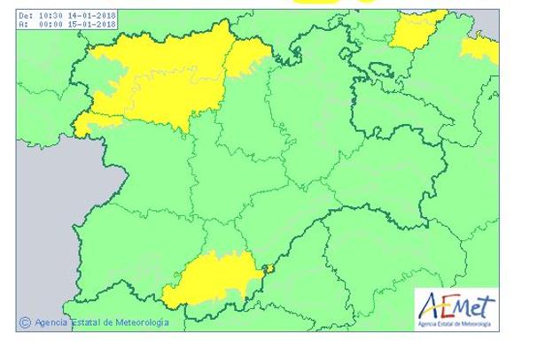 Advierten de temperaturas mínimas de entre -6º y -7ºC en Ávila, León, Palencia y Zamora