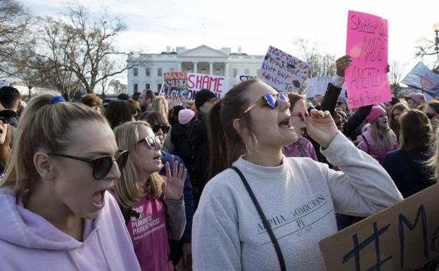 Las marchas de mujeres toman EE UU en el primer aniversario del Gobierno Trump