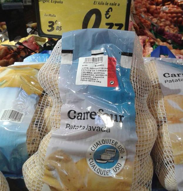 Asaja exige a Carrefour León la retirada de unas patatas francesas publicitadas como españolas